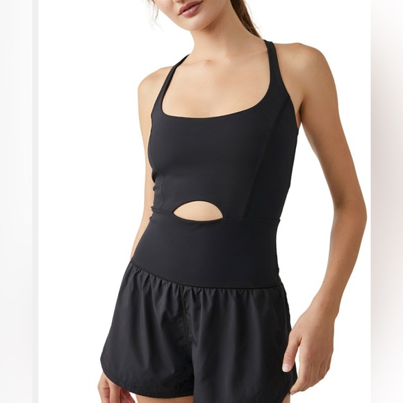 FP Movement by Free People Pants - Free People Righteous Runsie in Black NWT Size Large